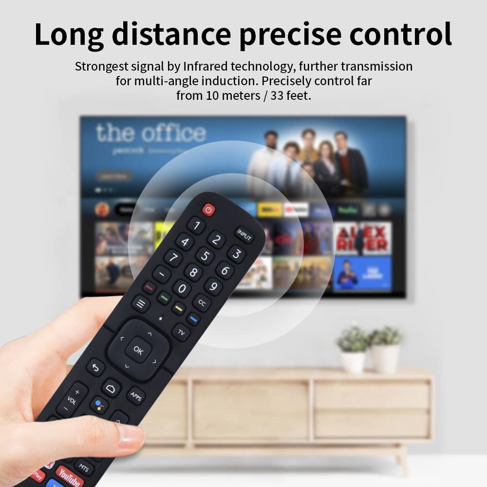 New ERF2A60 Replaced IR Remote Control Compatible for Hisense Smart 4K TV 50H8F 55H8F 55H9F 65H8F 65H9F 43H6570F 50H6570F 55H6570F 65H6570 55H9020F 55H9030F 55H9040F 55H9050F 55H9070F [No Voice ]