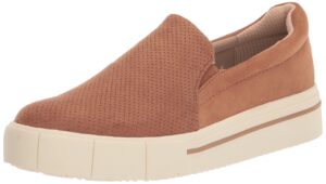 dr. scholl's shoes women's happiness lo sneaker, brown fabric, 7.5