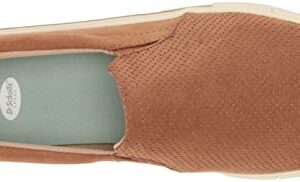 Dr. Scholl's Shoes Women's Happiness Lo Sneaker, Brown Fabric, 7.5