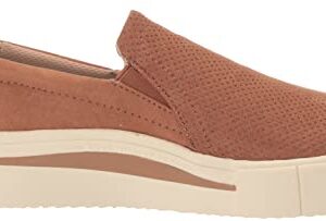 Dr. Scholl's Shoes Women's Happiness Lo Sneaker, Brown Fabric, 7.5