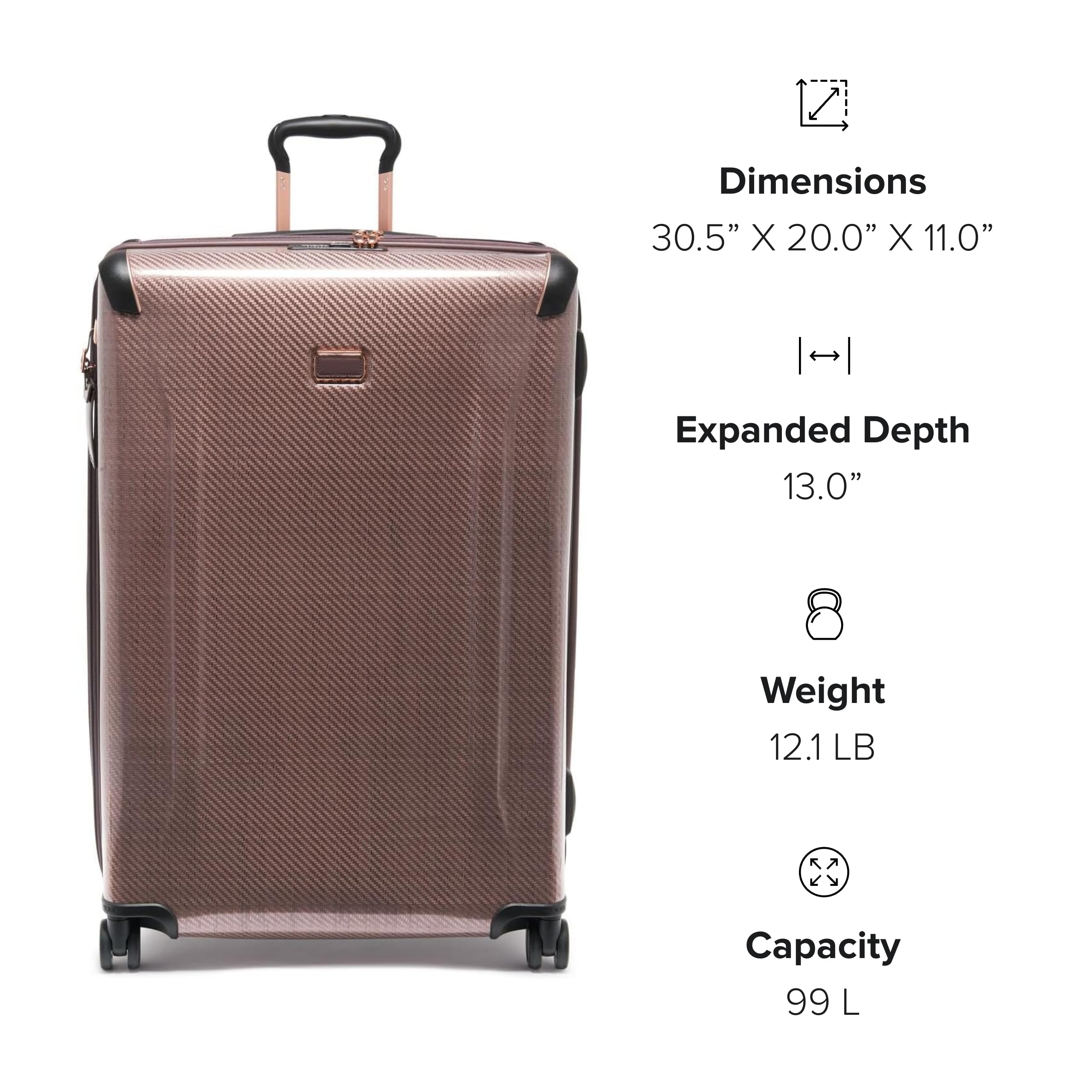 TUMI - Tegra-Lite Extended Trip Expandable 4 Wheeled Packing Suitcase - Roller Suitcase for Domestic & International Travel - Blush