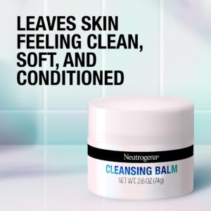 Neutrogena Makeup Melting Cleansing Balm, Face Cleansing Balm to Gently Melt Away Dirt, Oil, Makeup & Waterproof Mascara Leaving Skin Soft & Conditioned, Fragrance- & Paraben-Free, 2.6 oz