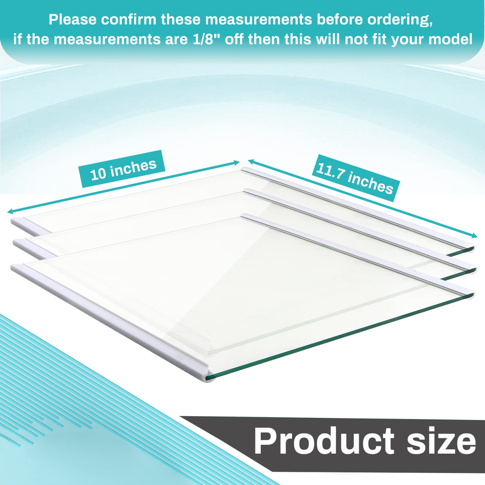 Upgraded W11130203 Freezer Shelf, Compatible with whirlpool Refrigerator WRS571CIHZ WRS571CIHZ04 WRS571CIHZ01 Freezer Glass Shelf, Replacement W10527849 W10773887 AP6262440 PS12347522 4545866