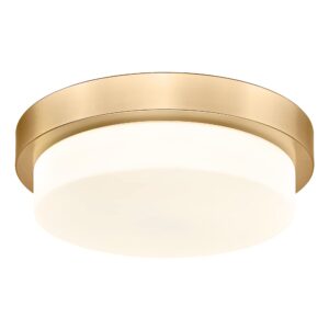 Audickic Gold Flush Mount Ceiling Light, 13inch Close to Ceiling Light Fixtures 24W 2200lm Dimmable 2700K/3000K/4000K/5000K/6000K Brass LED Ceiling Lamp for Bedroom Hallway Kitchen, AD-22008-L-GD