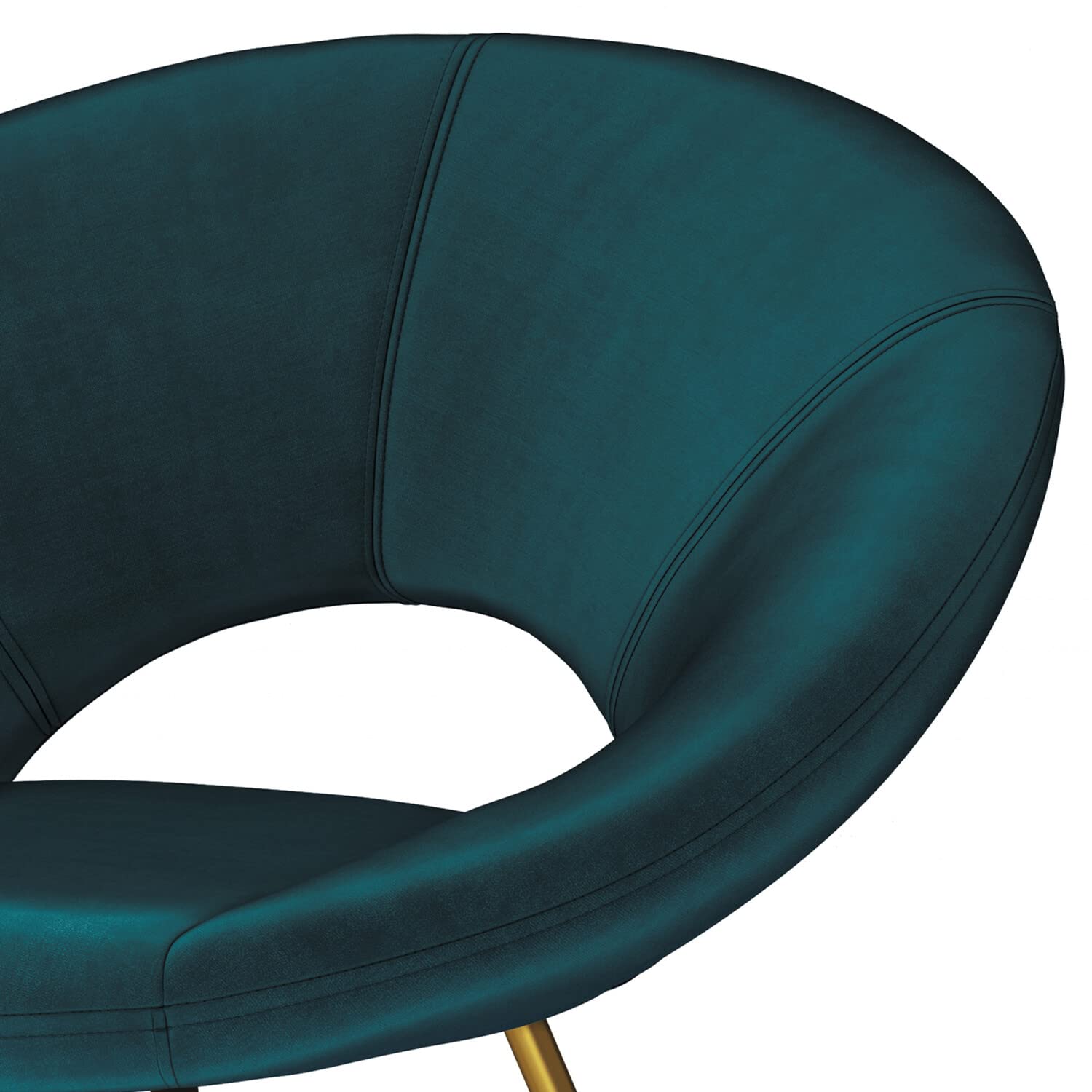 SIMPLIHOME Barrett 24 Inch Wide Mid Century Modern Accent Chair in Teal Velvet Fabric, For the Living and Family Room