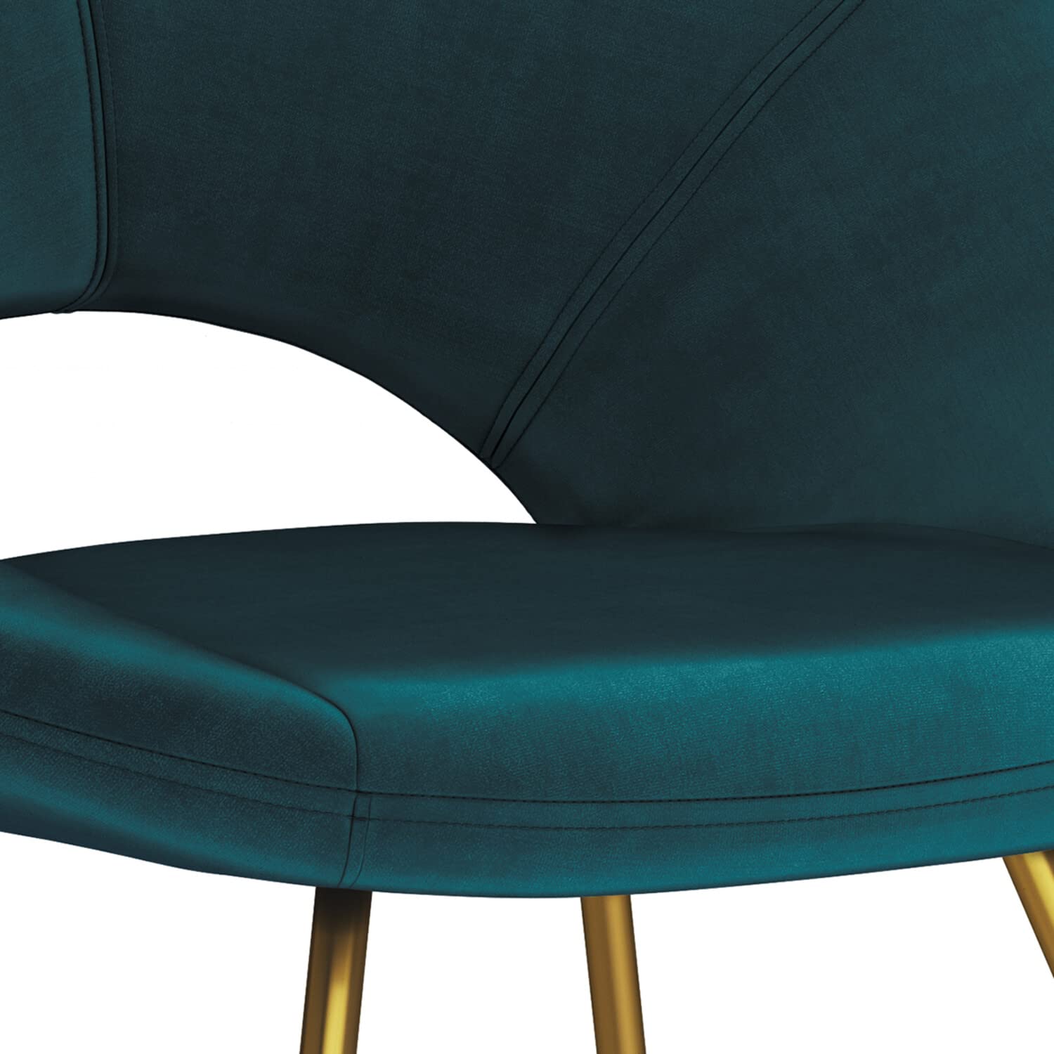 SIMPLIHOME Barrett 24 Inch Wide Mid Century Modern Accent Chair in Teal Velvet Fabric, For the Living and Family Room