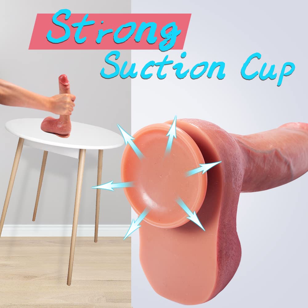 10.43in Flesh Realistic Dildo Sex toys for Couples Male & Female & Gays,Huge Dildo with Strong Suction Cup, Big Size Anal Dildo Feels Like Skin, Adult Sensory Toys Cobulipo