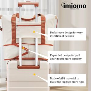 imiomo 28 IN Large Luggage, Suitcase with Spinner Wheels, Hardside 3PCS Set Lightweight Rolling Travel Luggage with TSA Lock(28"/Beige)