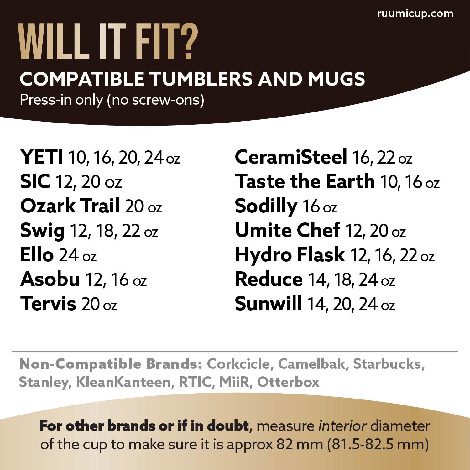 RUUMI® Nose Recess Tumbler Lid (Coral) – Compatible with 20 oz Yeti Rambler, Ozark Trail, Swig – See Chart for Other Brands/Sizes