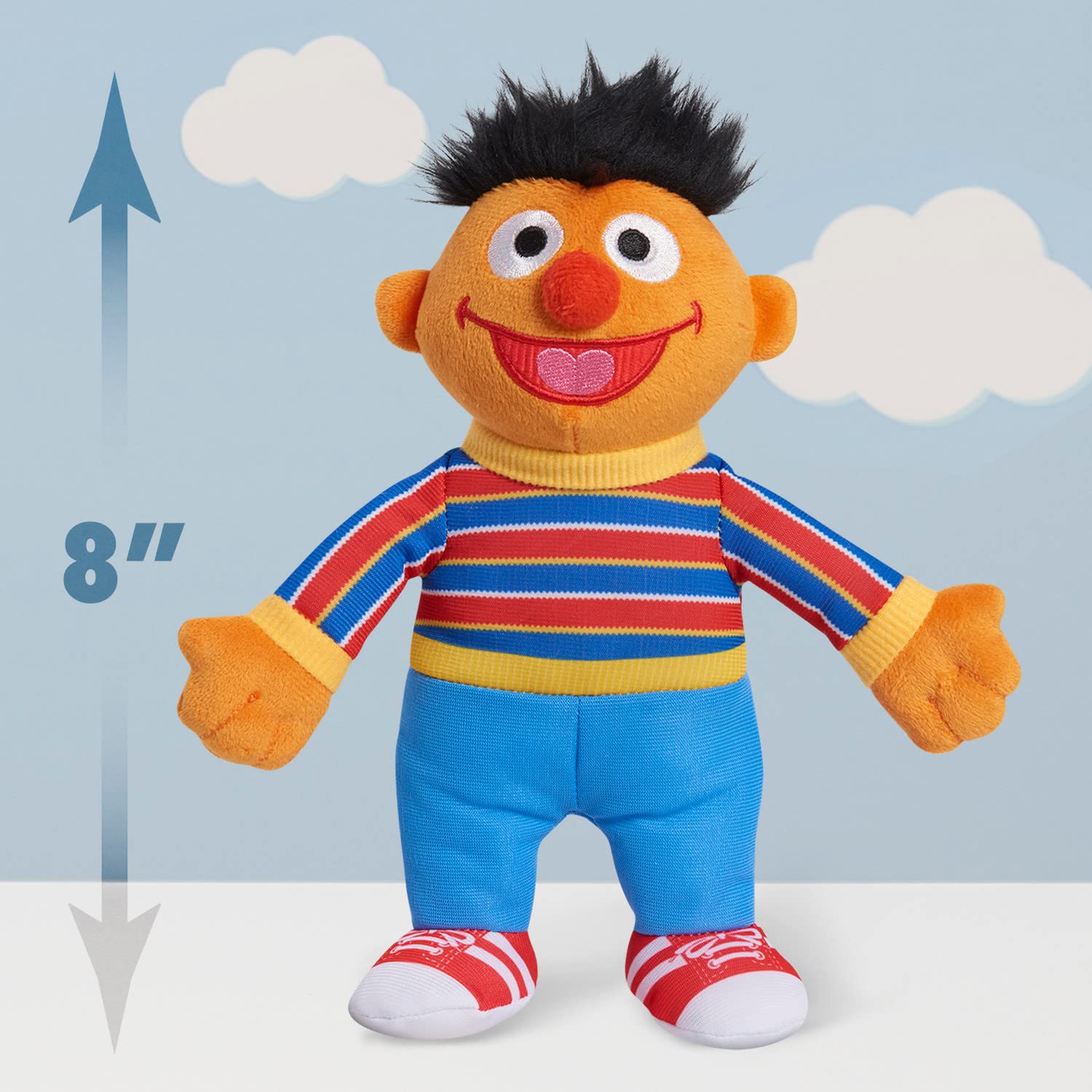 Sesame Street Friends Bert and Ernie 8-inch 2-piece Sustainable Plush Stuffed Animals Set