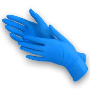 nitrile disposable gloves | food prep kitchen cooking and cleaning gloves disposable latex free, and powder free size medium, pack of 100