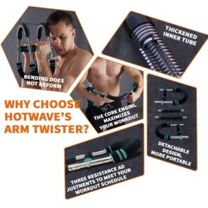 HOTWAVE Ultimate Twister Arm Exerciser.Adjustable Chest Expander, Forearm Enhanced Exercise Strengthener.Upper Body Strength Training Machine.Portable Spring Resistance Home Workout Equipment