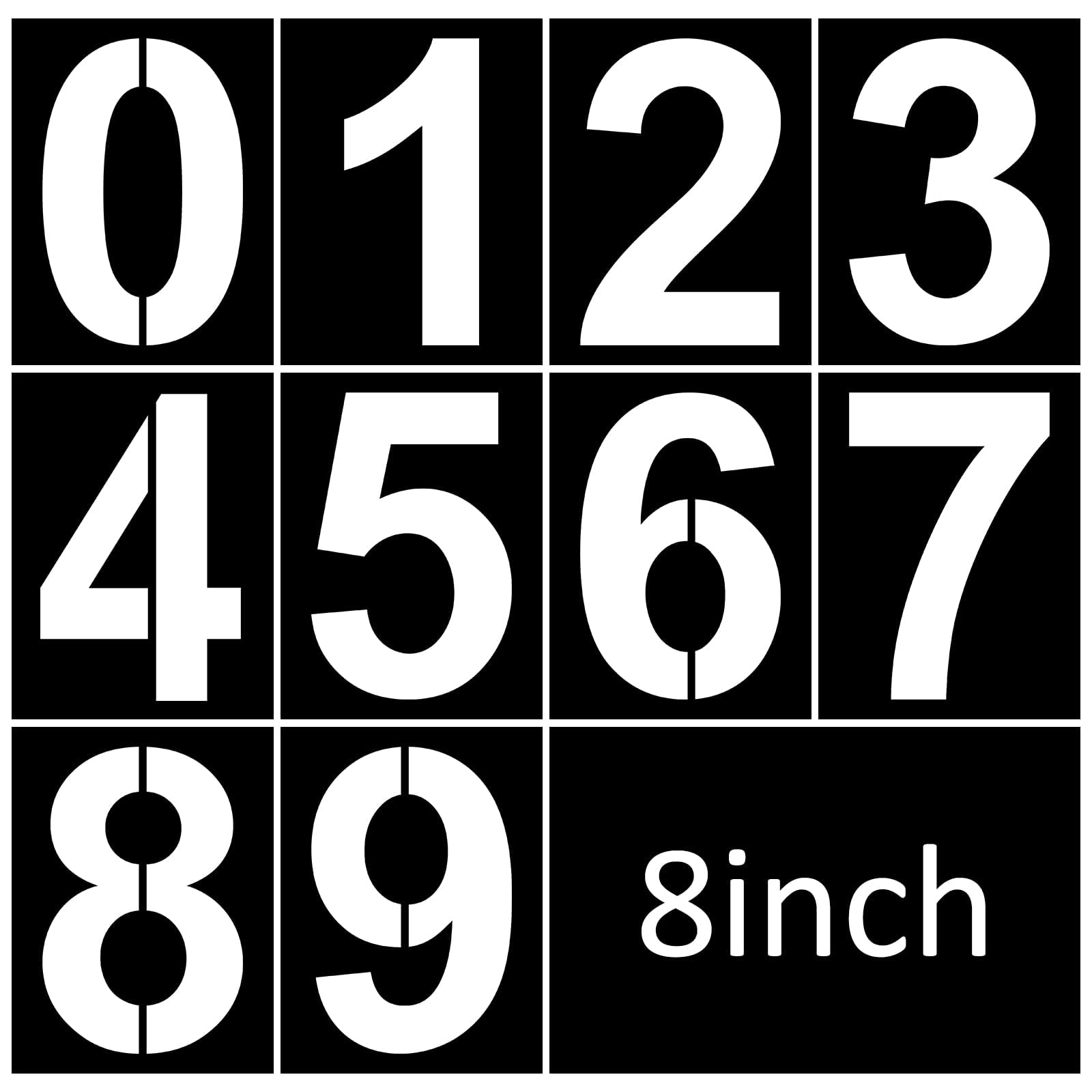 8 inch Number Stencils Set 0-9 Address Number Stencil Templates Reusable Plastic Number Stencils for Cake Stencil Number Painting Stencils Templates