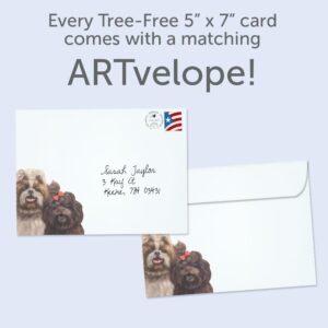 Tree-Free Greetings - Humorous Birthday Cards - Artful Designs - 1 Card + Matching Envelopes - Made in USA - 100% Recycled Paper - 5"x7" - Shi Tzu Not (GO61210)