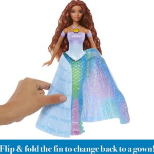 Mattel Disney Princess Toys, The Little Mermaid Transforming Ariel Fashion Doll, Switch from Human to Mermaid, Inspired by the Movie