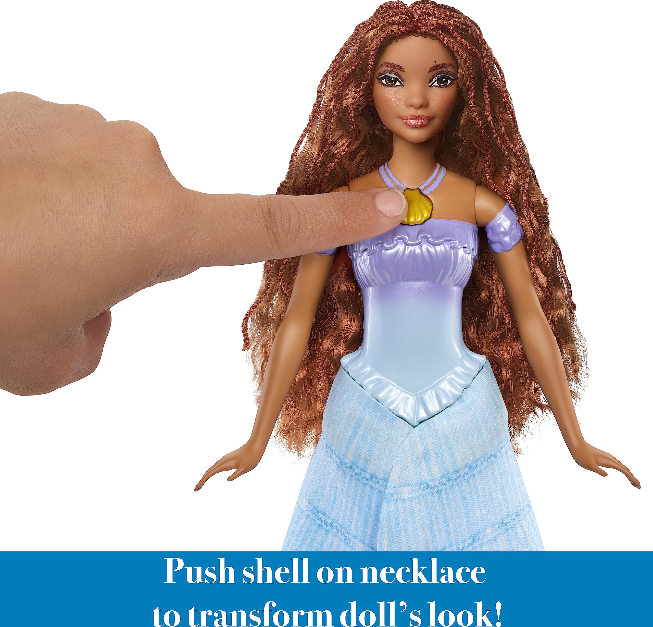 Mattel Disney Princess Toys, The Little Mermaid Transforming Ariel Fashion Doll, Switch from Human to Mermaid, Inspired by the Movie