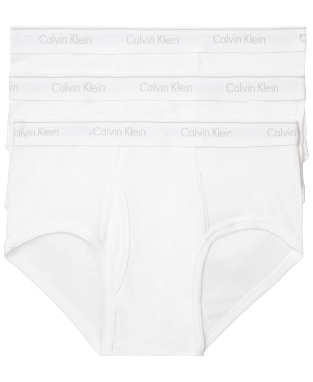 Calvin Klein Men's Cotton Classics 3-Pack Brief, 3 WHITE, Large