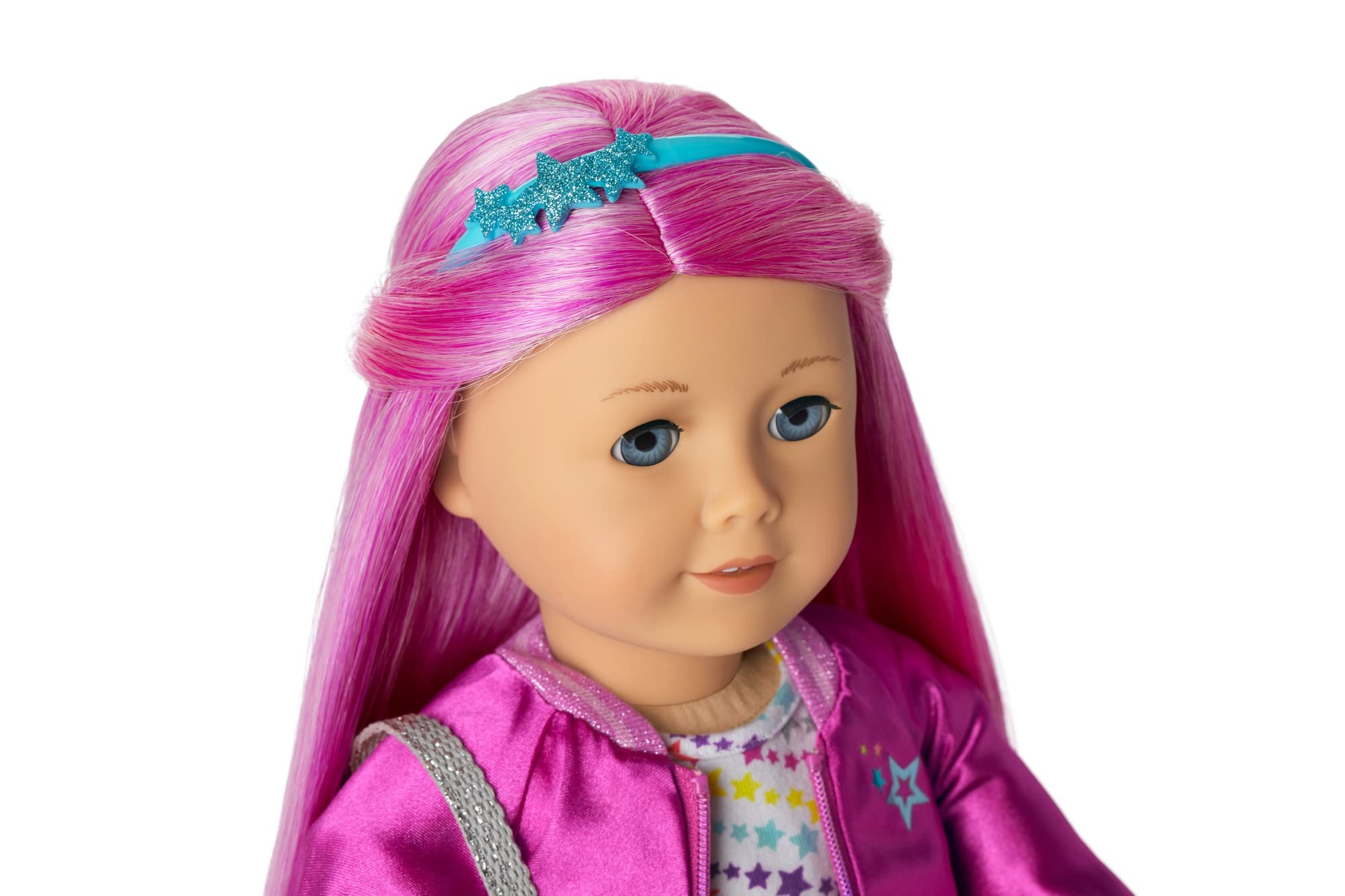 American Girl Truly Me 18-inch Doll #87 with Blue Eyes, Magenta Hair, and Lt-to-Med Skin with Warm Undertones, For Ages 6+