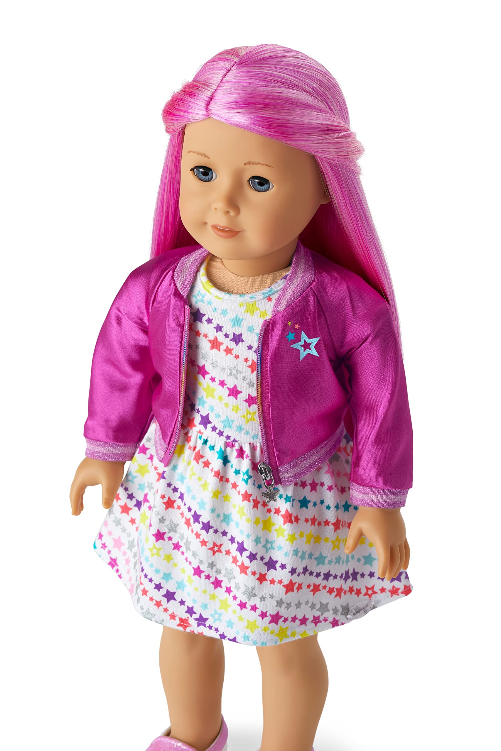 American Girl Truly Me 18-inch Doll #87 with Blue Eyes, Magenta Hair, and Lt-to-Med Skin with Warm Undertones, For Ages 6+