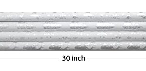 LDGOOAEL Christmas Wrapping Paper Roll with Cut Lines on Reverse - Metallic Silver foil for Holiday, Chistmas, Birthday, Wedding, Baby Shower - 4 Roll - 30Inch X 10Feet Per Roll