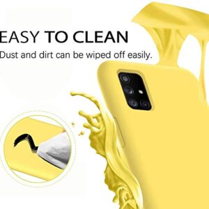 Leton Case for Samsung Galaxy A22 5g Phone Case,Soft Slim Silicone Case Anti-Scratch Shockproof with Microfiber Lining Protective Shell Cover for Samsung Galaxy A22 5g Yellow