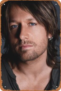 keith lionel urban country music singer poster tin sign for wall decorative metal signs living room,office, college dorm, children's room, games room, coffee shop，library, gym, or office 8x12 inch