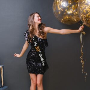 It’s My 30th Birthday Sash, Black Sash with Foil- Cheer to 30th Birthday Sash- Happy 30th Birthday Accessories for Man and Woman