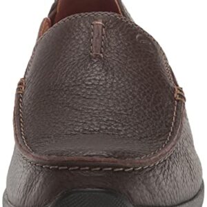 Clarks Men's Gorwin Step Sneaker, Dark Brown Leather, 7