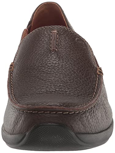 Clarks Men's Gorwin Step Sneaker, Dark Brown Leather, 7