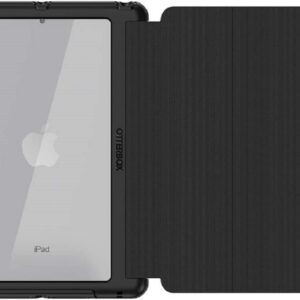 OtterBox Symmetry Series Folio Case for iPad (5th and 6th Generation) - Non-Retail Packaging - Starry Night (Clear/Black/Dark Grey Microsuede)