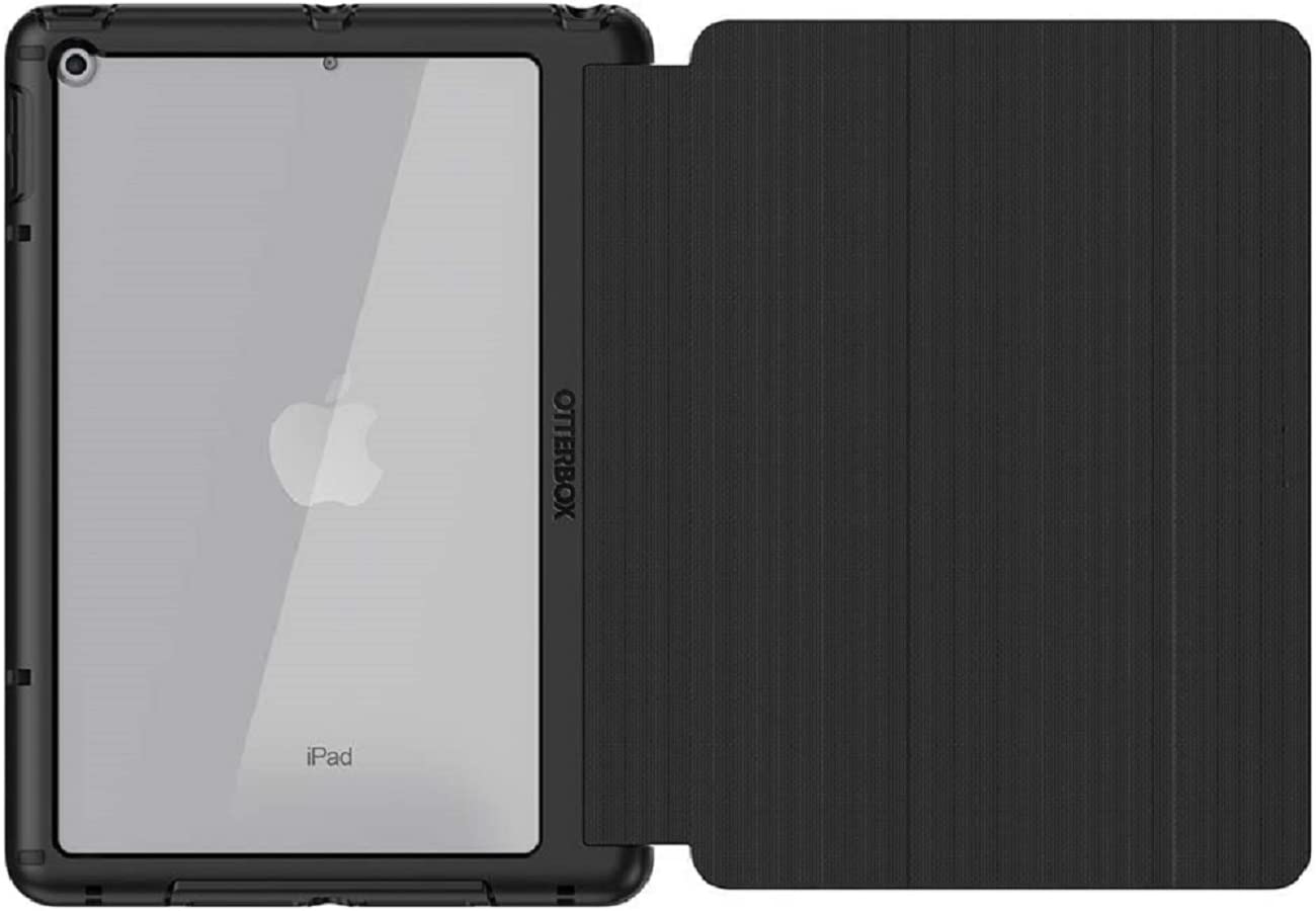 OtterBox Symmetry Series Folio Case for iPad (5th and 6th Generation) - Non-Retail Packaging - Starry Night (Clear/Black/Dark Grey Microsuede)