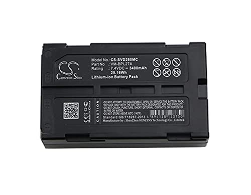 NCNDB Battery Replacement for Panasonic VDR-D220E-S, VDR-D230, VDR-D250, VDR-D250EB-S, VDR-D250EG-S, VDR-D250E-S, VDR-D258GK, VDR-D300, VDR-D300EB-S, VDR-D300EG-S 3400mAh