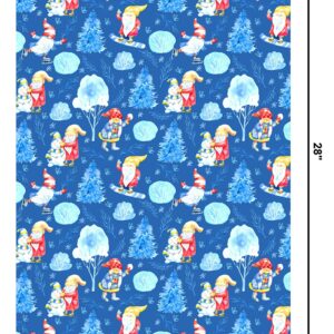 Titiweet Gnome Christmas Wrapping Paper - Christmas Wrapping Paper Clearance, 12 Sheets Cute Christmas Gonme Wrapping Paper for Men Women Boys Girls, 20 x 28 Inches Per Sheet