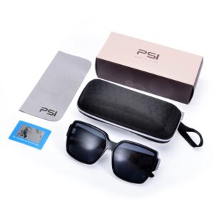 PSI Sunglasses Fit Over Glasses Polarized Sunglasses Large Big Sun Glasses 100% UV Protection for Women Men