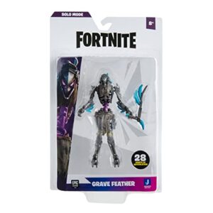 Fortnite Core Grave Feather Solo Mode, Highly Detailed 10cm Figure with Harvest Tool