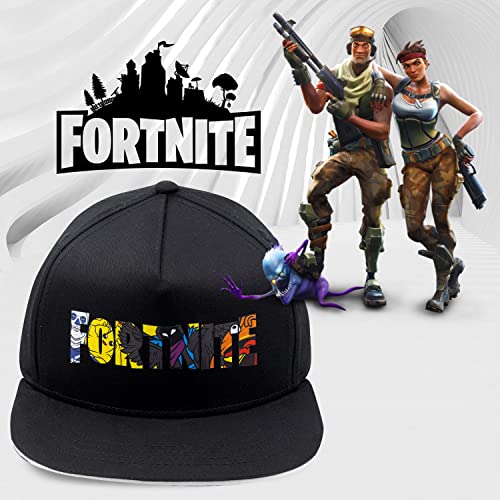 Fortnite Baseball Cap for Boys, Quality Made Boys Hat and Fitted Cap, Flatbrim Baseball Fortnite Hat with Sleek Design