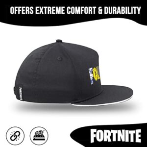 Fortnite Baseball Cap for Boys, Quality Made Boys Hat and Fitted Cap, Flatbrim Baseball Fortnite Hat with Sleek Design