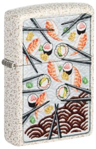 zippo sushi design mercury glass pocket lighter