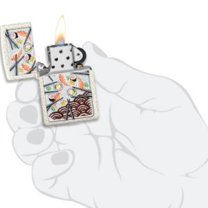 Zippo Sushi Design Mercury Glass Pocket Lighter