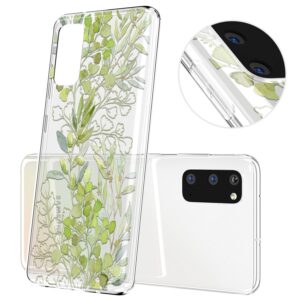 Cavka Phone Case Compatible with Samsung Galaxy A73 A72 5G A71 A54 A52 A42 A34 A32 A14 A11 Lightweight Olive Leaves Shockproof Plants Flexible Botanical Fern Green Herbs Cell Protective Print Floral