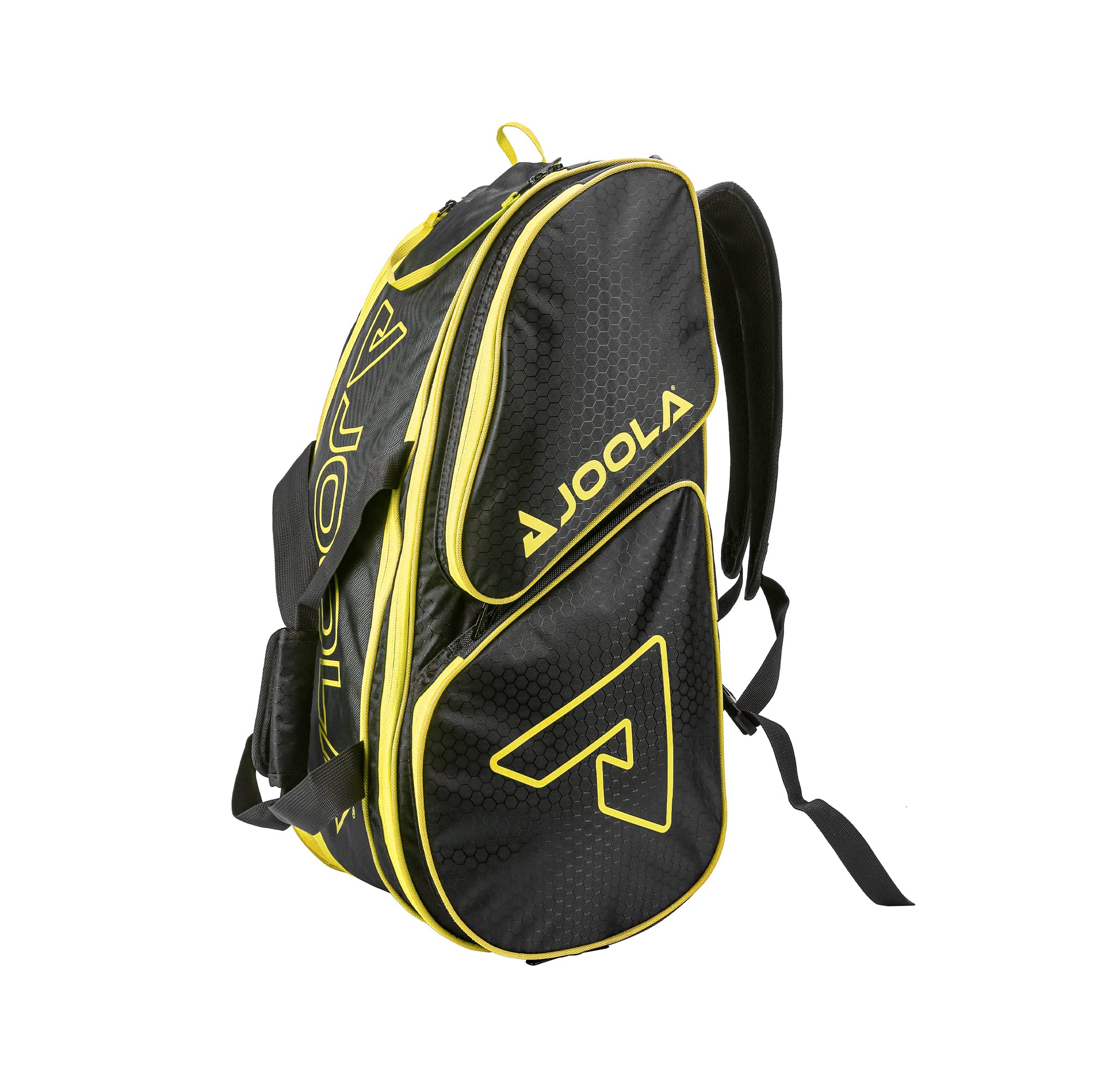 JOOLA Tour Elite Pro Pickleball Bag – Backpack & Duffle Bag for Paddles & Pickleball Accessories – Thermal Insulated Pockets Hold 4+ Paddles - Includes Fence Hook Black/Yellow