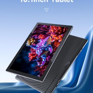 Tablet 64GB 10 Inch Tablet, Android Tablets, 6000mAh Battery Quad Core HD Touch Screen Tableta Computer, with WiFi BT Google Play Android Tabletas. Black.