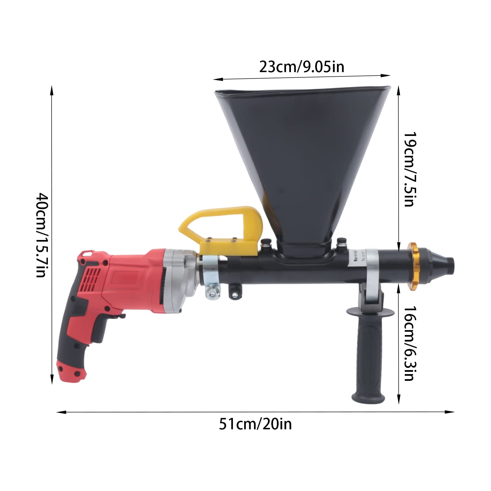 Mortar Grout Electric Gun 700W Electric Mortar Grout Tuck Pointing Gun Sprayer Stone Cement Caulking Pointing Brick Tile Grouting Mortar Applicator 110V