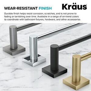 Kraus Ventus Glass Bathroom Shelf with Rail, Brushed Gold Finish, KEA-17745BG