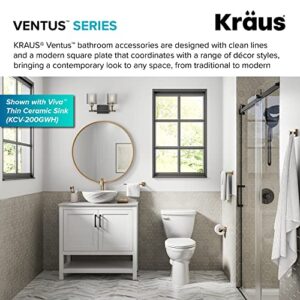 Kraus Ventus Glass Bathroom Shelf with Rail, Brushed Gold Finish, KEA-17745BG