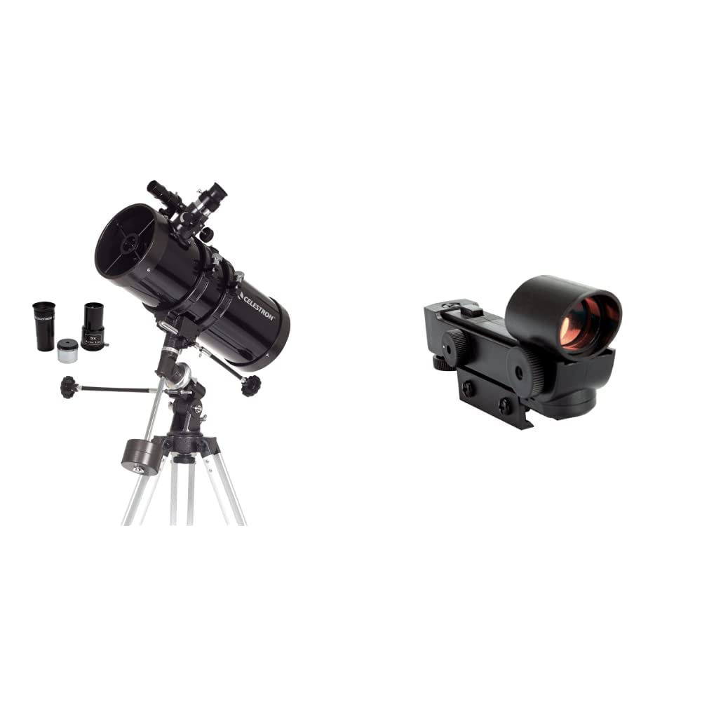 Celestron - PowerSeeker 127EQ Telescope - Manual German Equatorial Telescope for Beginners - Compact and Portable - Bonus Astronomy Software Package - 127mm Aperture & Finderscope