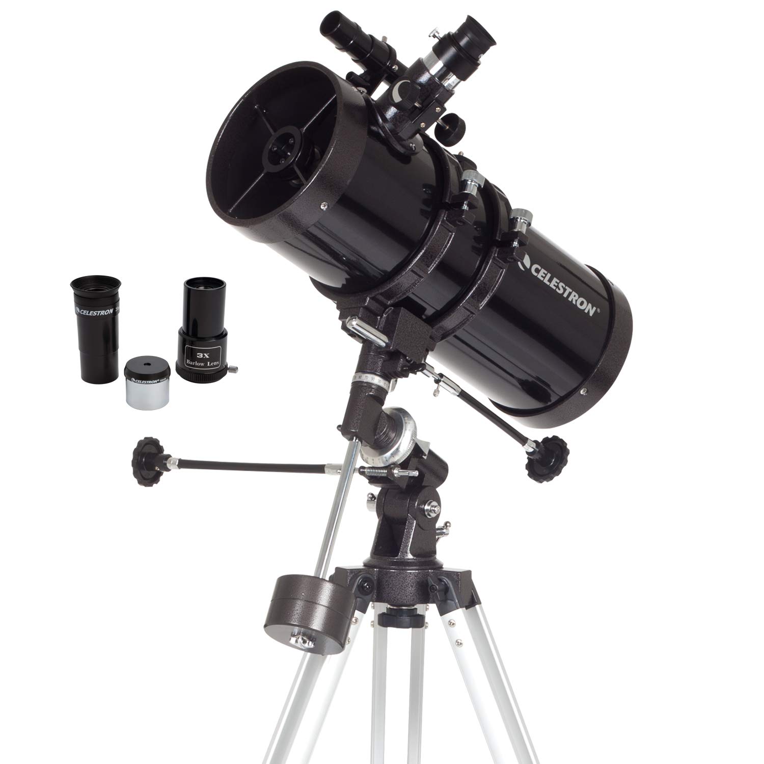 Celestron - PowerSeeker 127EQ Telescope - Manual German Equatorial Telescope for Beginners - Compact and Portable - Bonus Astronomy Software Package - 127mm Aperture & Finderscope