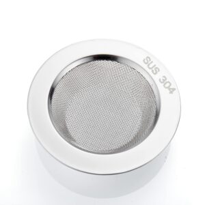 Upgrade 304 Stainless Steel Kitchen Sink Strainer, Kitchen Sink Drain Strainer, Sink Strainers with Large Wide Rim 4.5" Diameter for Kitchen Sinks (Stainless Steel 304) (2 PACK)