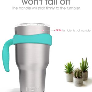 Fking Tumbler Handle for Yeti 30 oz Rambler Cup, Reaplacment Holder Grip for Rtic Mug, Sic, Ozark Trail and more Tumbler Mugs, BPA FREE (Aqua)