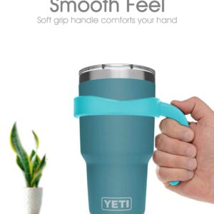 Fking Tumbler Handle for Yeti 30 oz Rambler Cup, Reaplacment Holder Grip for Rtic Mug, Sic, Ozark Trail and more Tumbler Mugs, BPA FREE (Aqua)